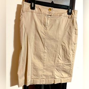 Khaki colored Kenar skirt, size 10